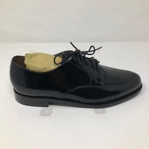 Cole Haan Mens Calhoun Shiny Leather Oxford Black